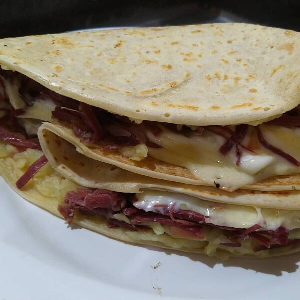 Wrap de pastrami — antes da edição