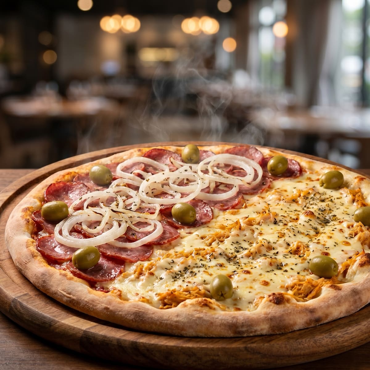 Pizza meio a meio — depois da edição