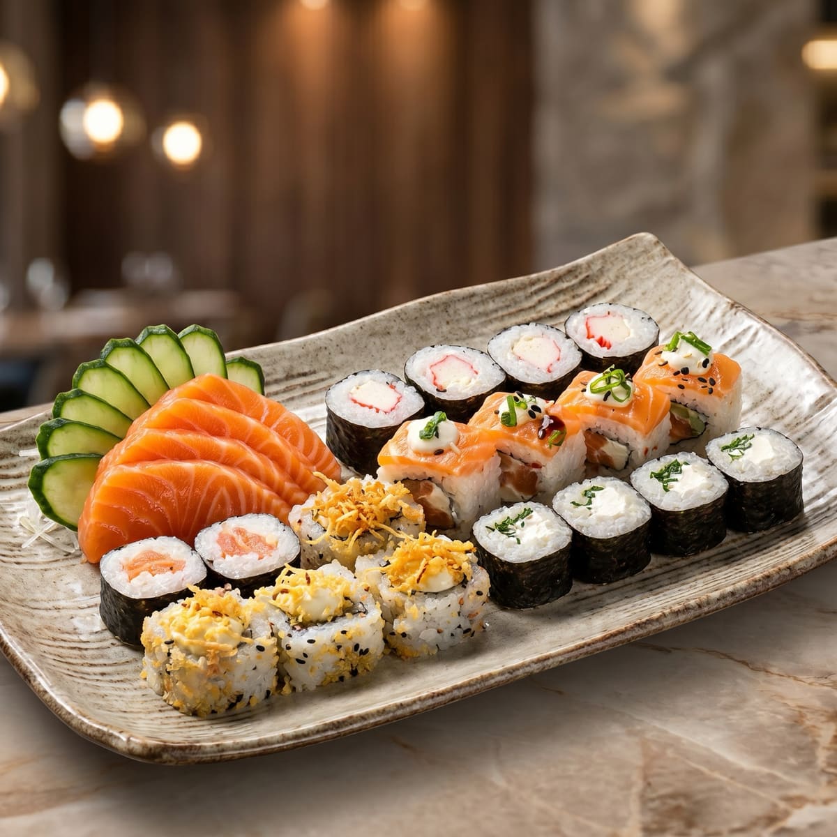 Combinado de sushi — depois da edição